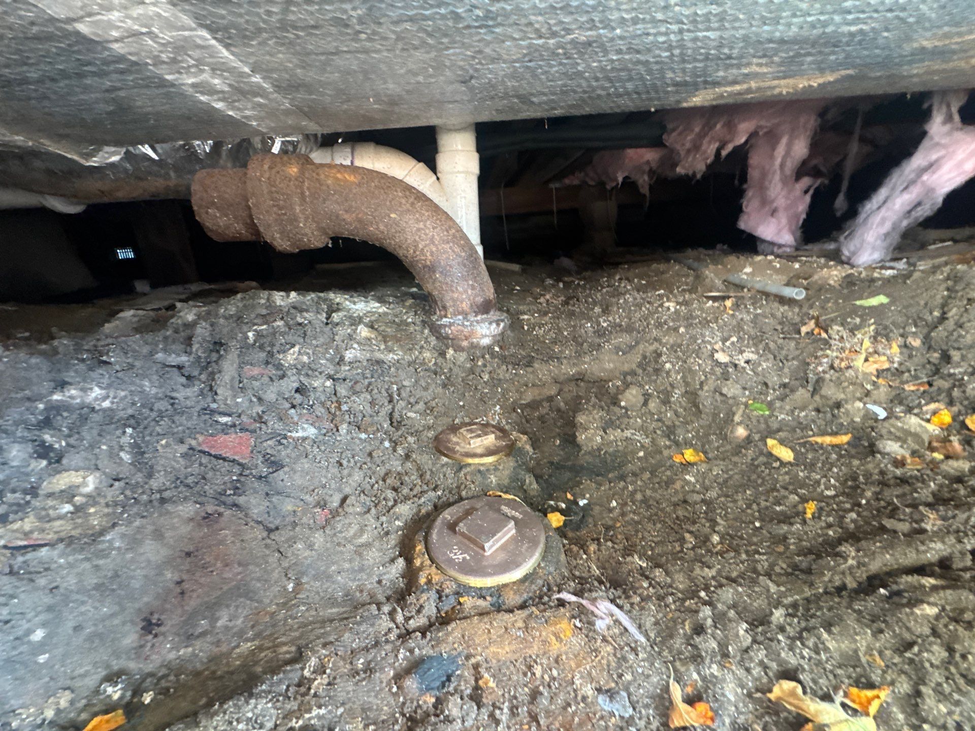 Sewage leak in crawlspace at a home in Westhampton Beach, NY
