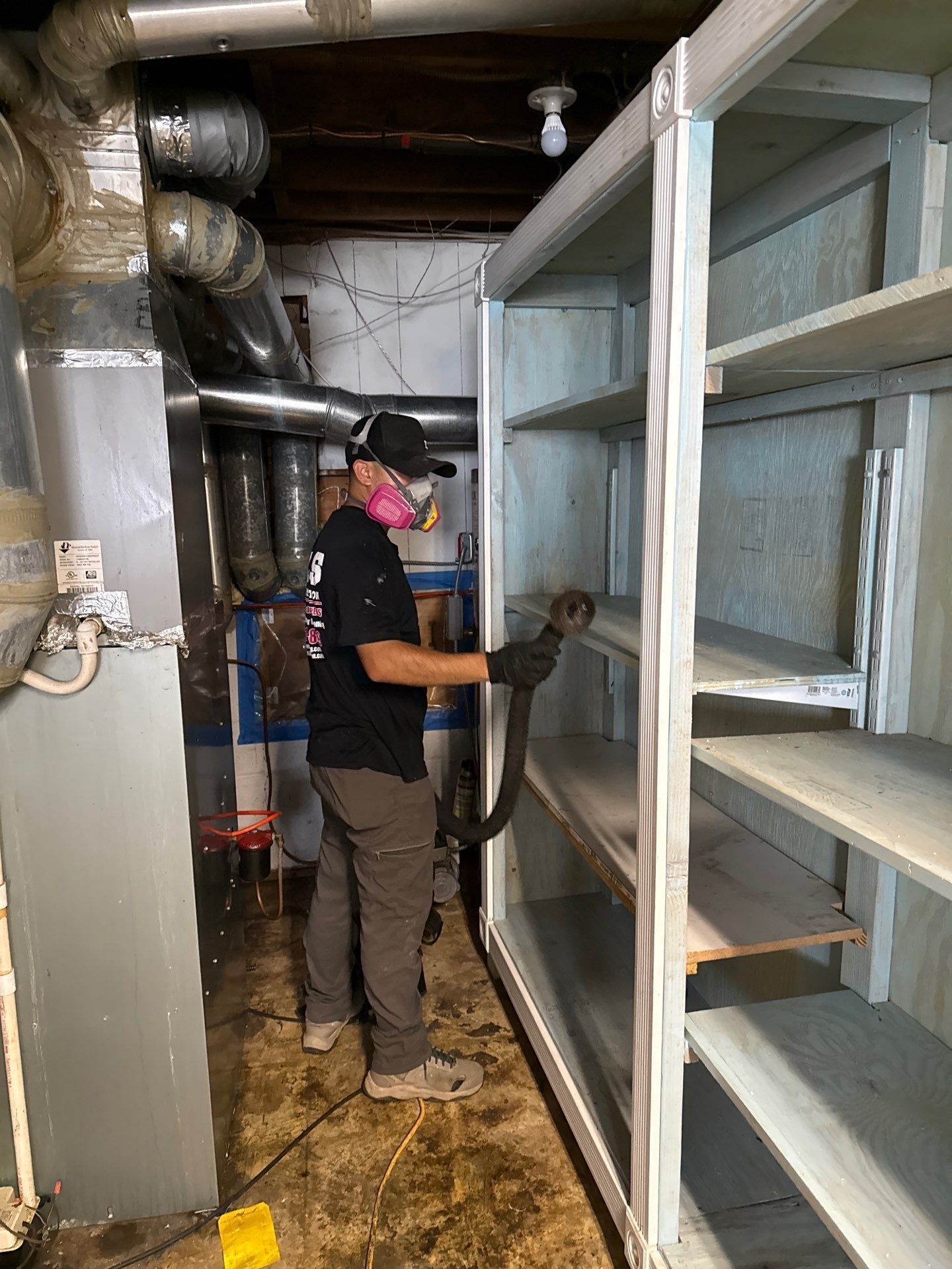 HEPA vacuuming of mold at a home in Melville New York