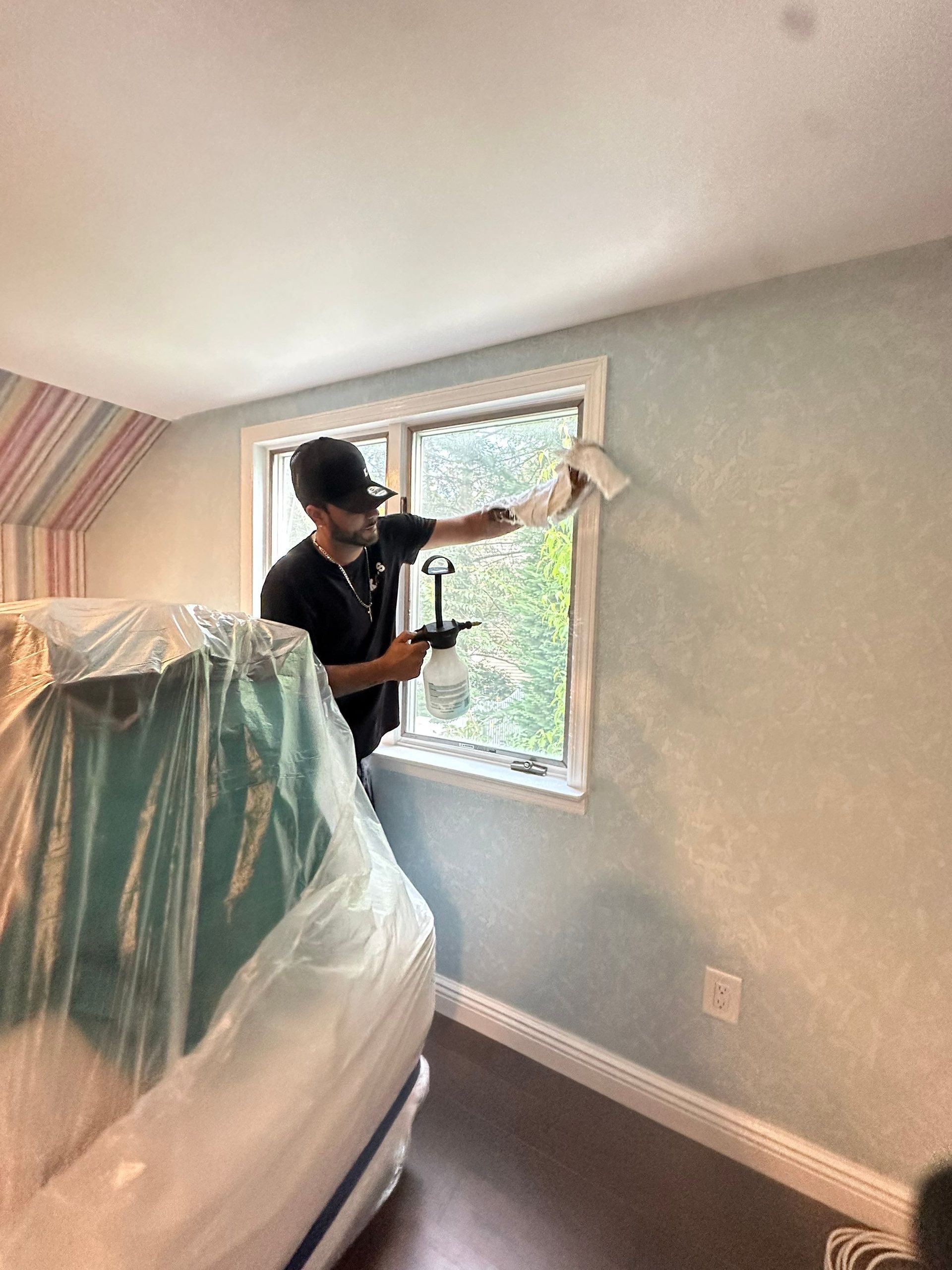 cleaning mold spores at a home in Melville New York