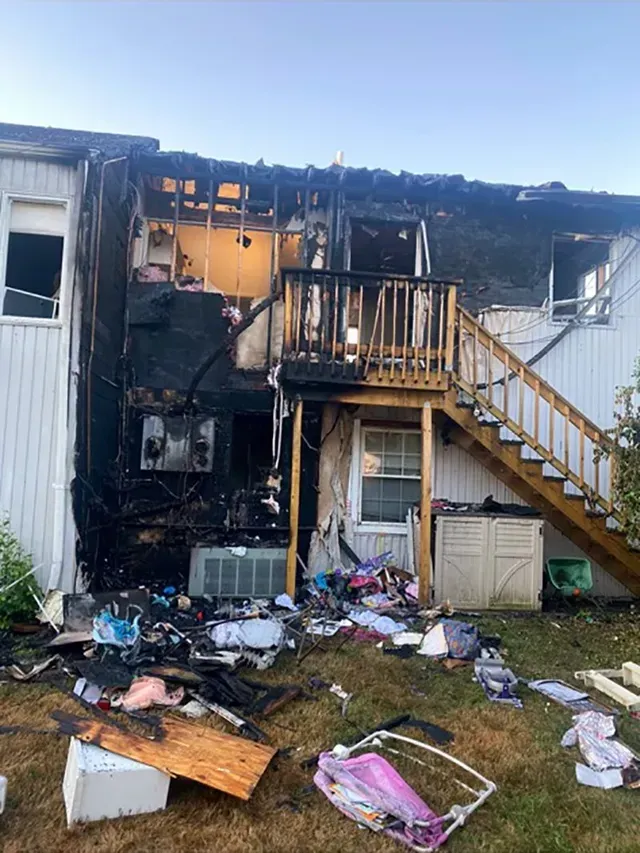 fire damage restoration at a home on Long Island