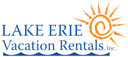 A logo for lake erie vacation rentals inc.