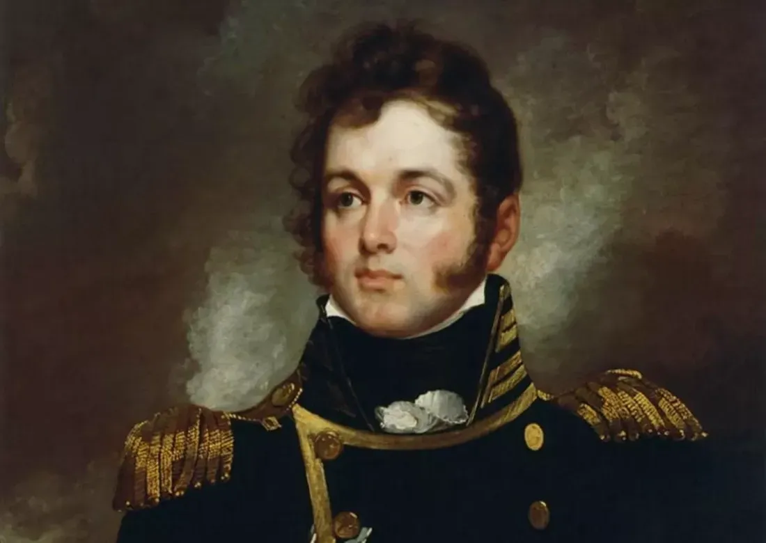 A painting of a man in a military uniform