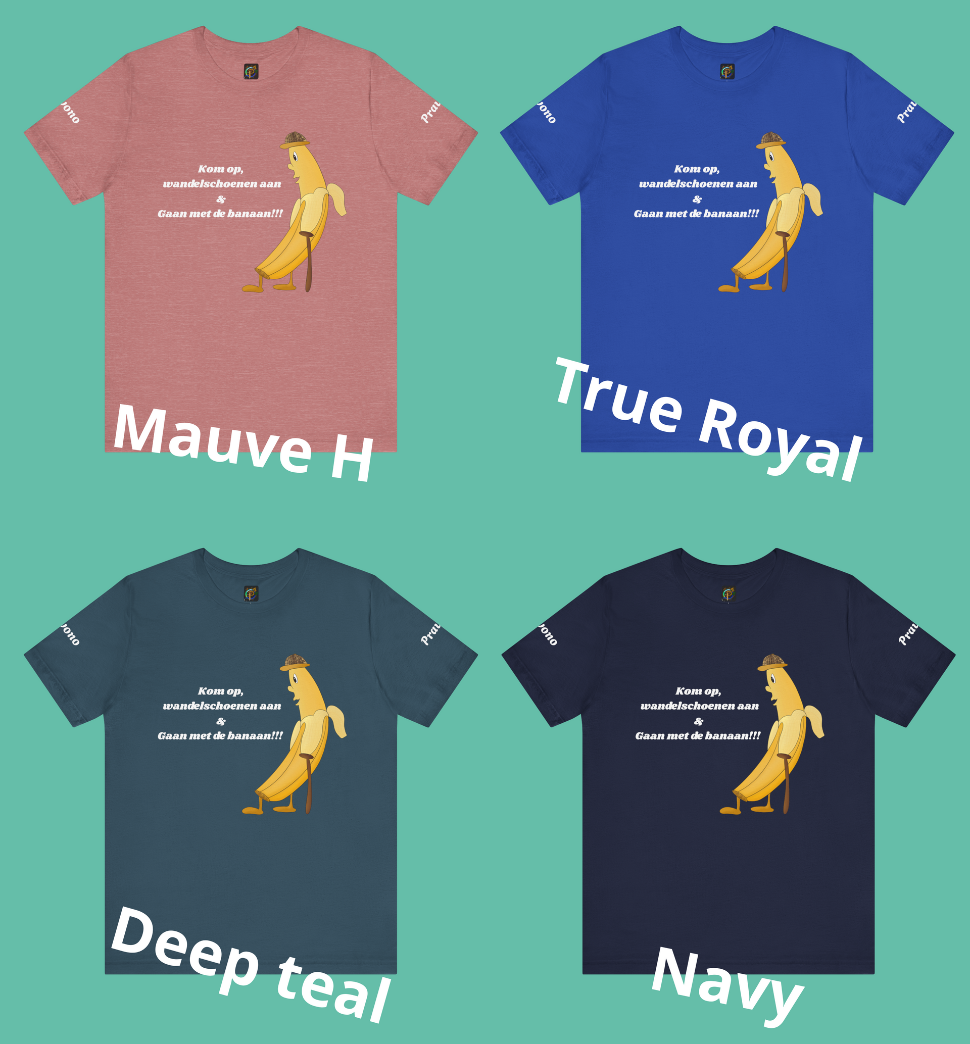 Unisex Wandel T shirt Banaan- Gaan met de banaan!