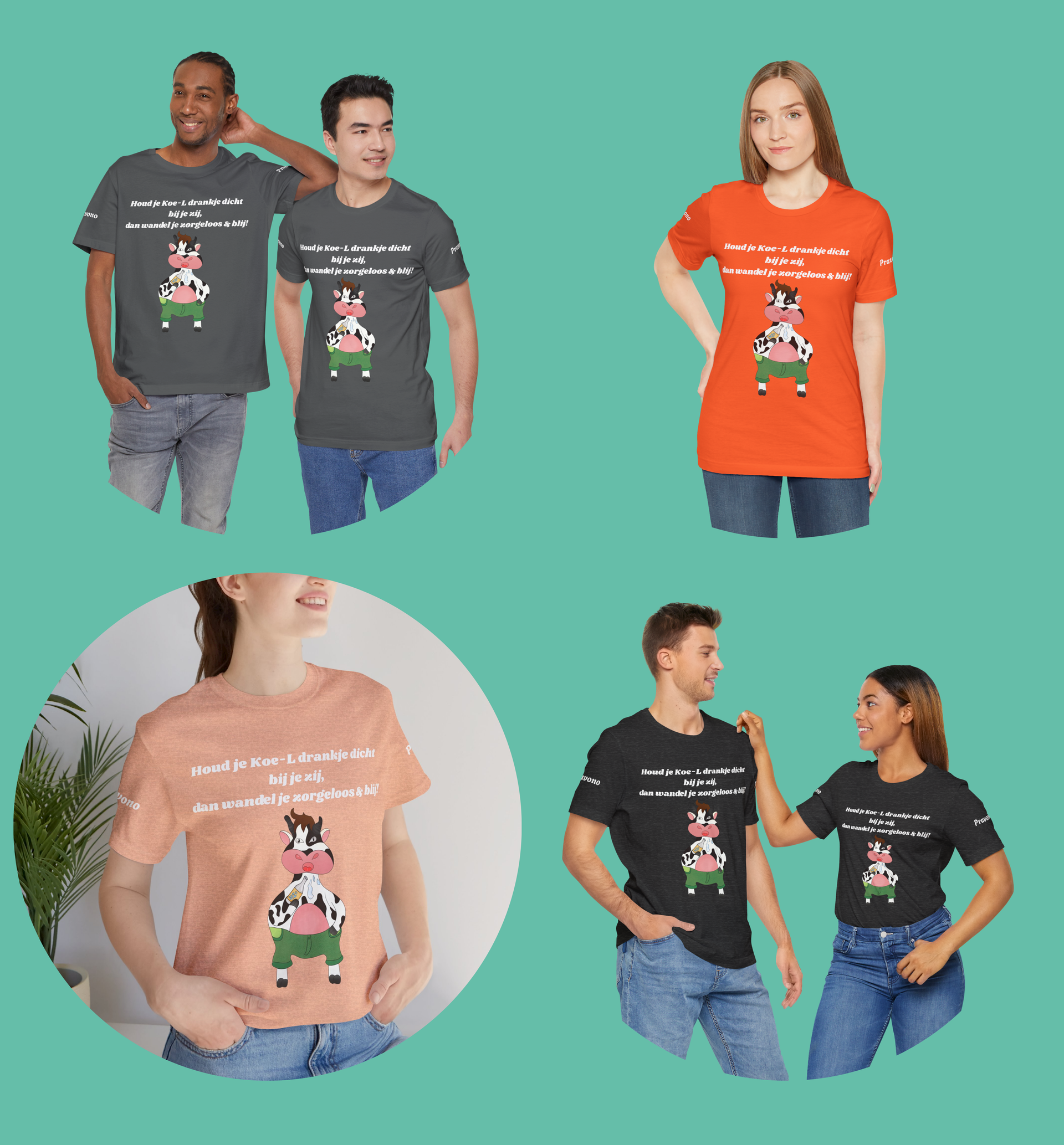Het perfecte Unisex Wandel T shirt - Koe-L Drankje !