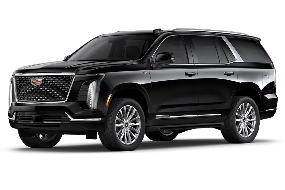 Black Cadillac Escalade SUV, parked outdoors.