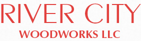 River City Woodworks LLC logo in red text on a white background