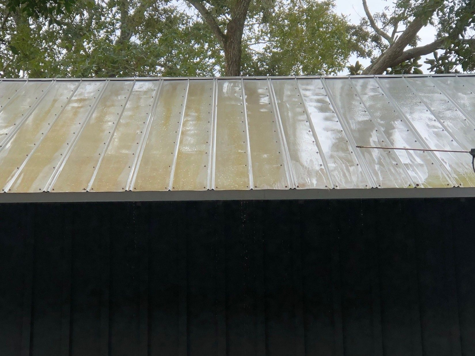 Freshly cleaned stucco exterior on a coastal Florida home