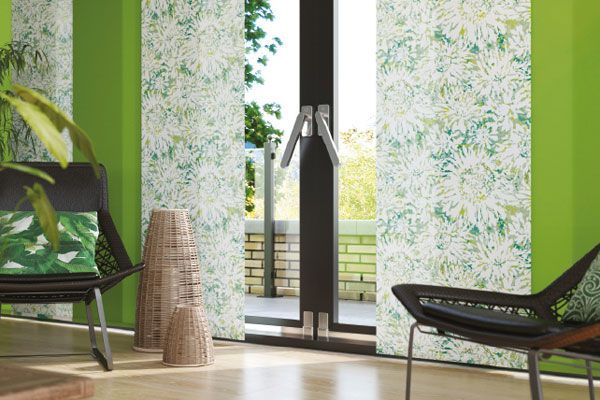 Room With Floral Window Panels — Abundance Blinds In Lake Macquarie, NSW