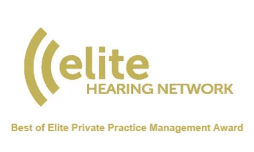 Logo for Elite Hearing Network with 