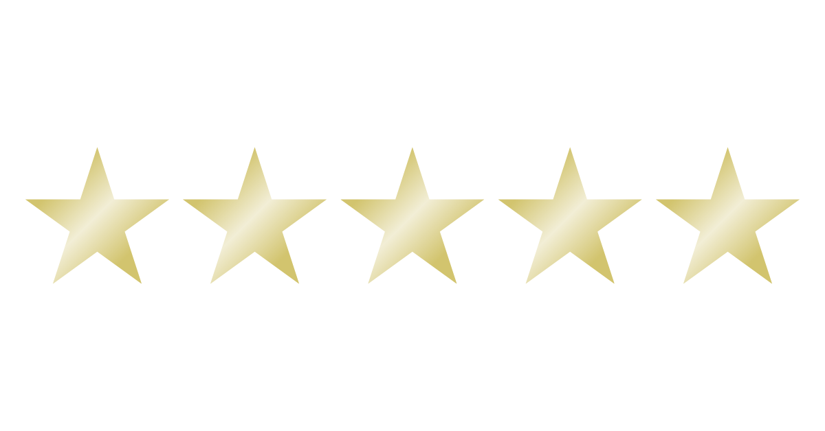 A row of gold stars on a white background.