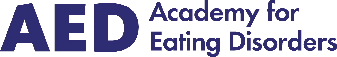 AED Academy for Eating Disorders logo in blue text on a white background