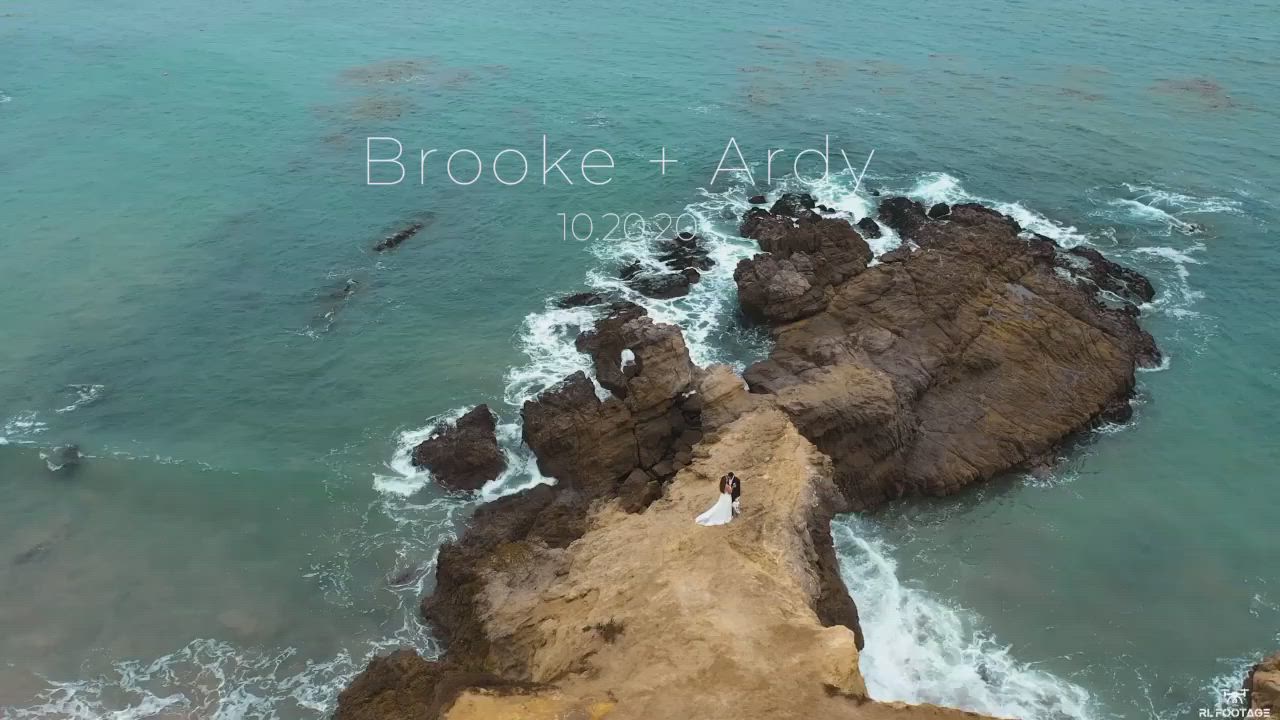 RL Footage wedding film frame on the Southern California coast