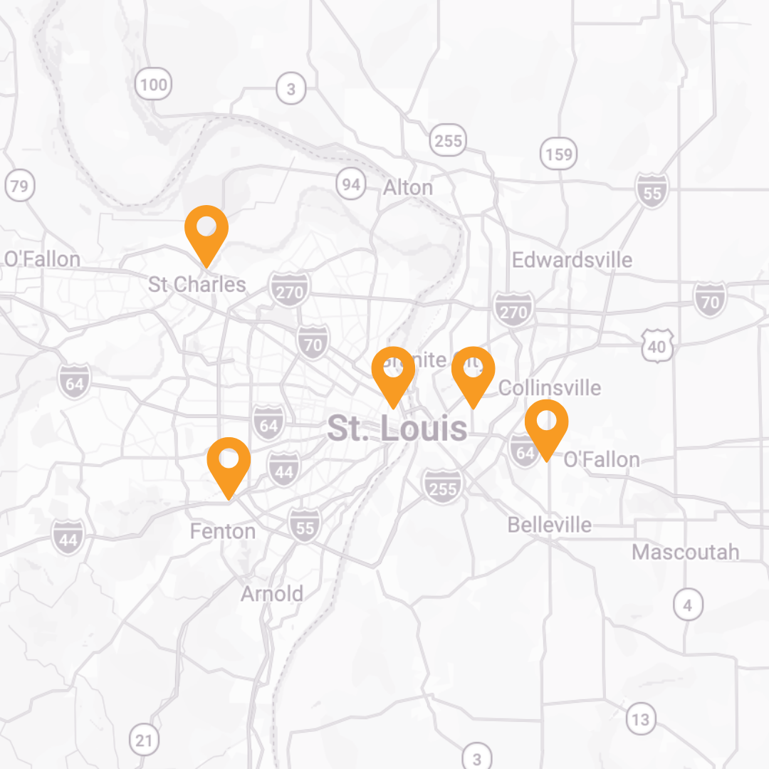 A map showing pickup locations in topeka lawrence olathe ks and kansas city mo