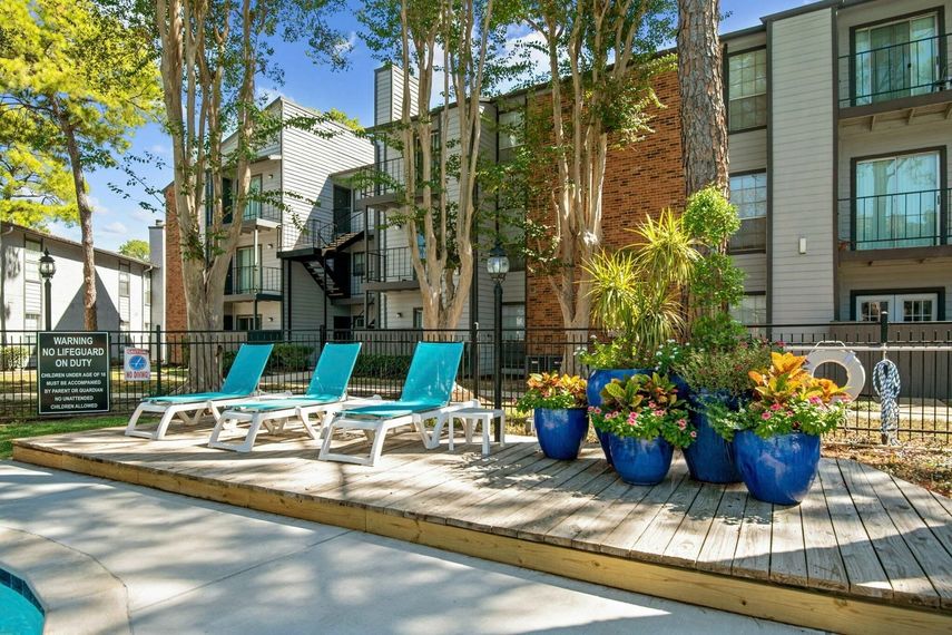 Pool lounge area.