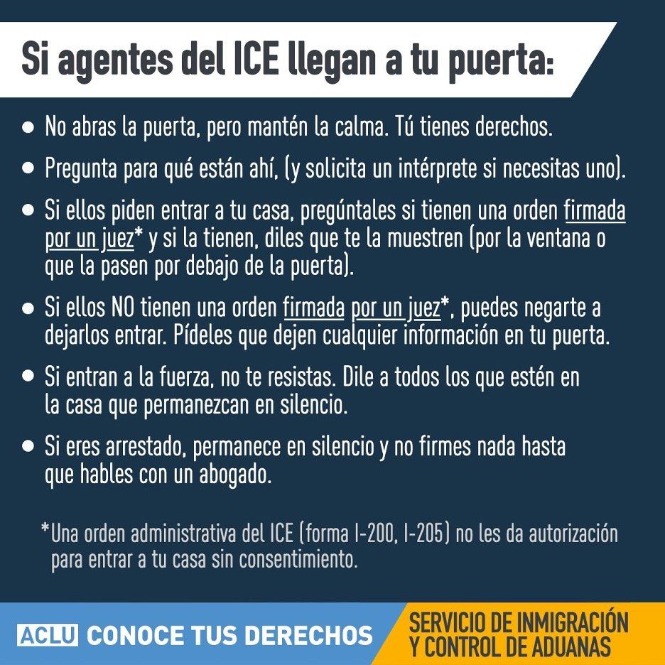 si agentes del ice llegan a tu puerta