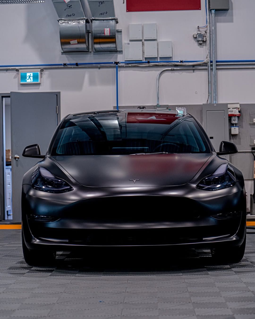 Black Tesla Car