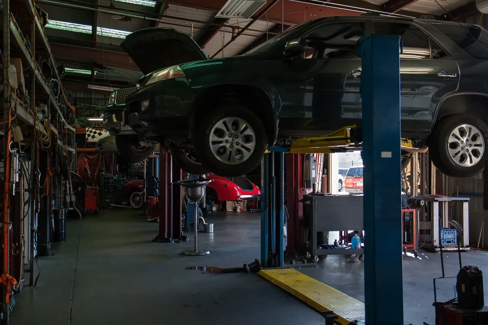 Car in Lift | Walnut Creek Transmission