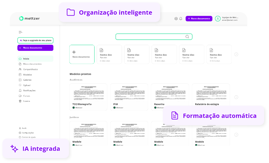 Soluções de automação e inteligência artificial para escritórios de advocacia – Plataforma Mettzer