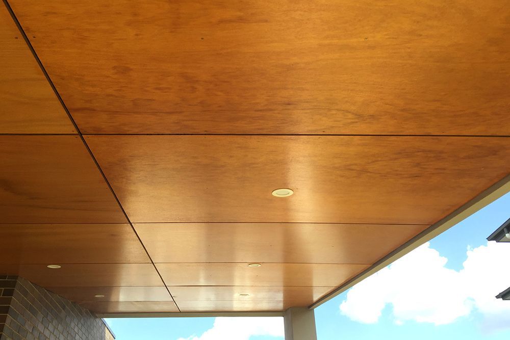 A Wooden Ceiling With a Blue Sky in the Background — Imperial Build Co. in Coombs, ACT