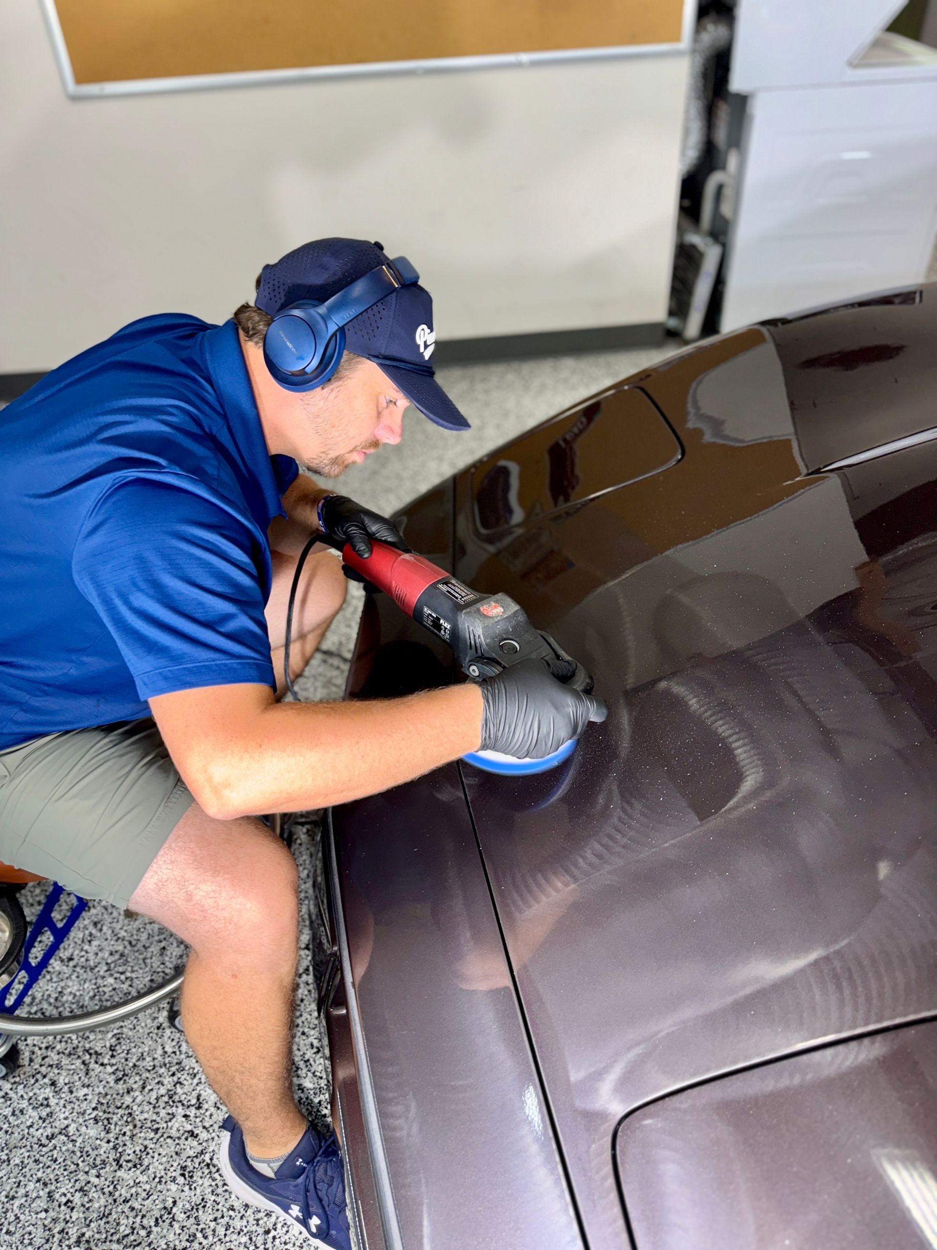 A diagram showing clear coat after paint correction and ceramic coating protection