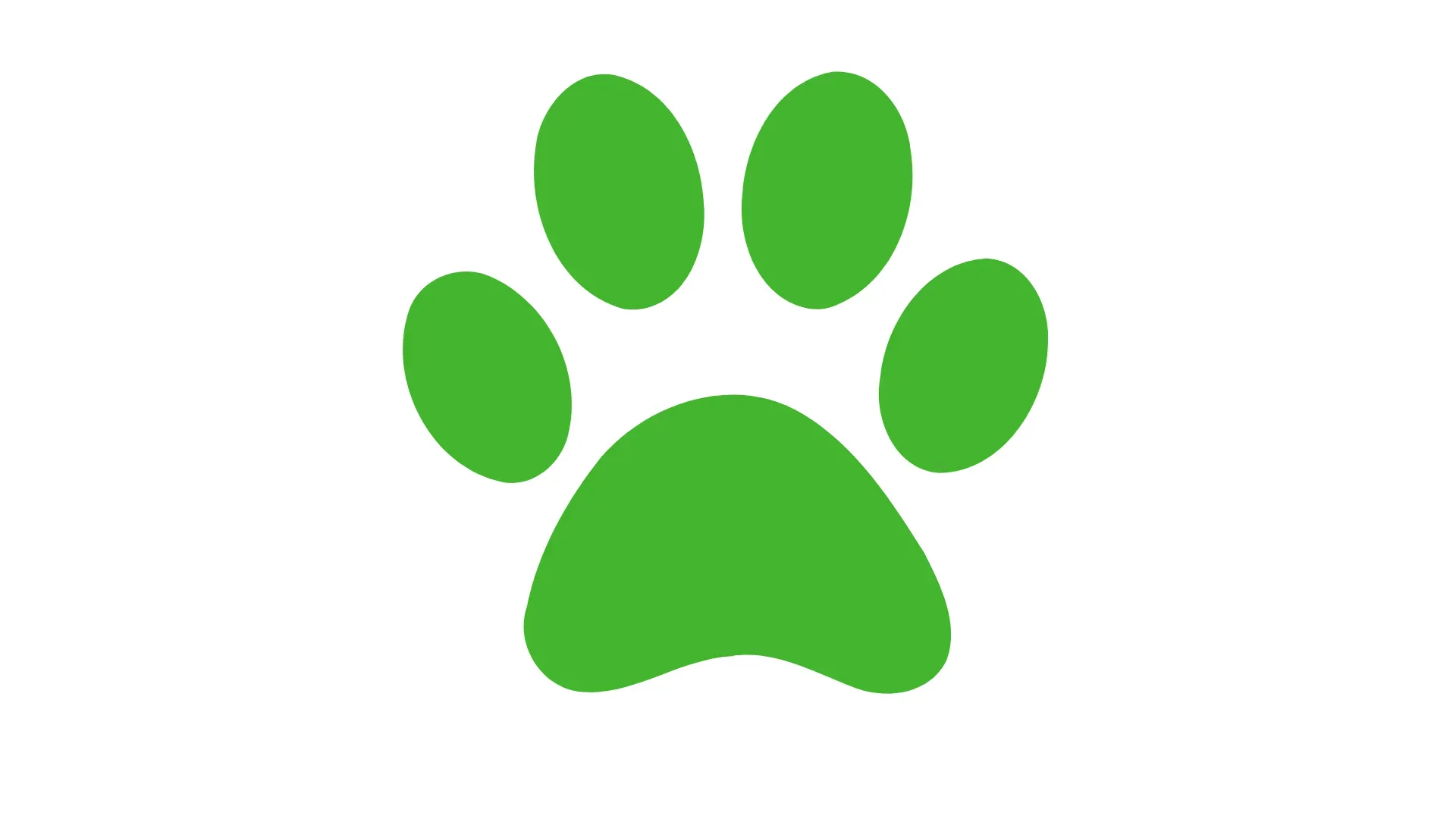 Green paw print icon