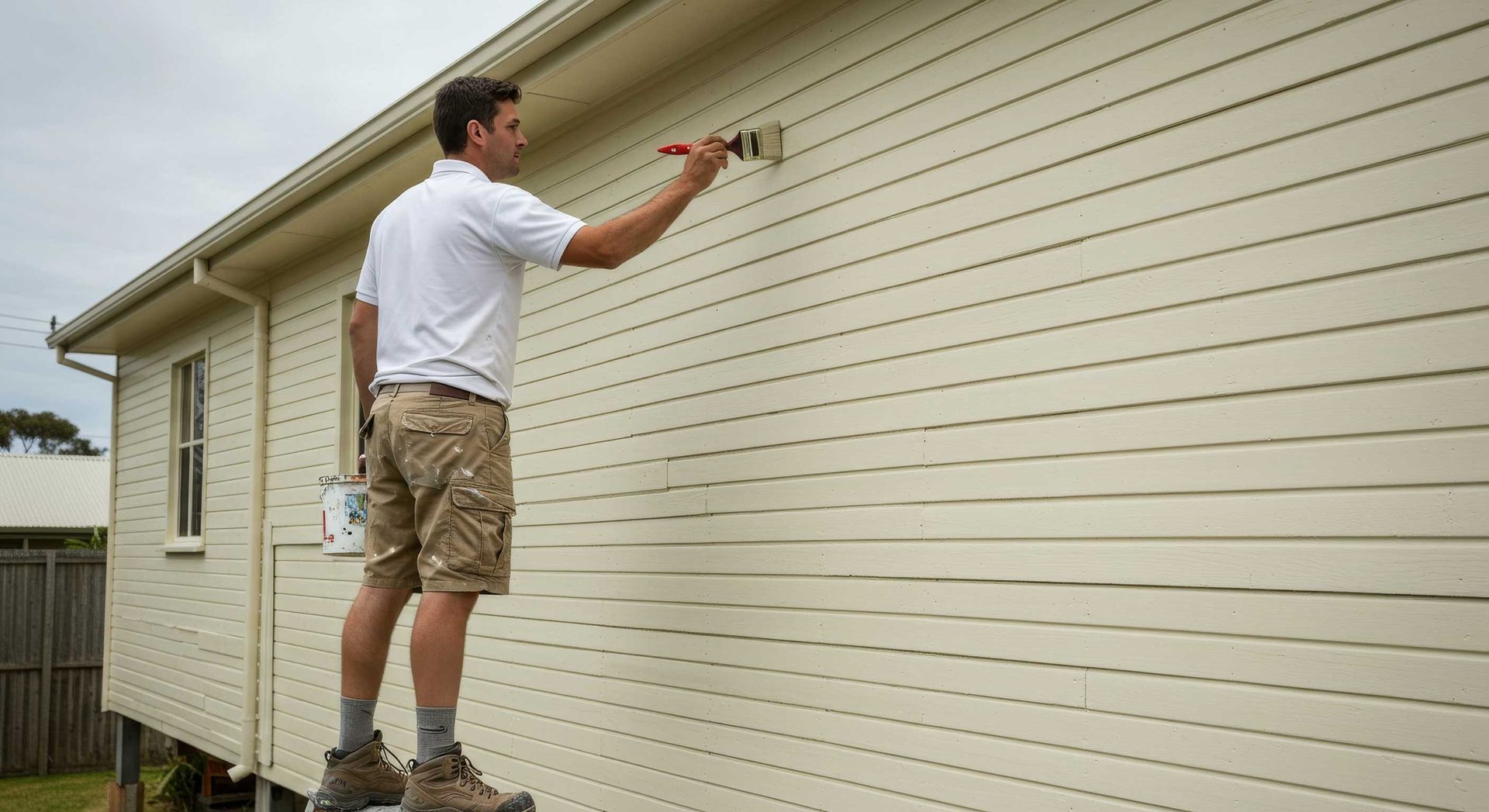 Business Owner Discussing a Completed Paint Job in Hervey Bay