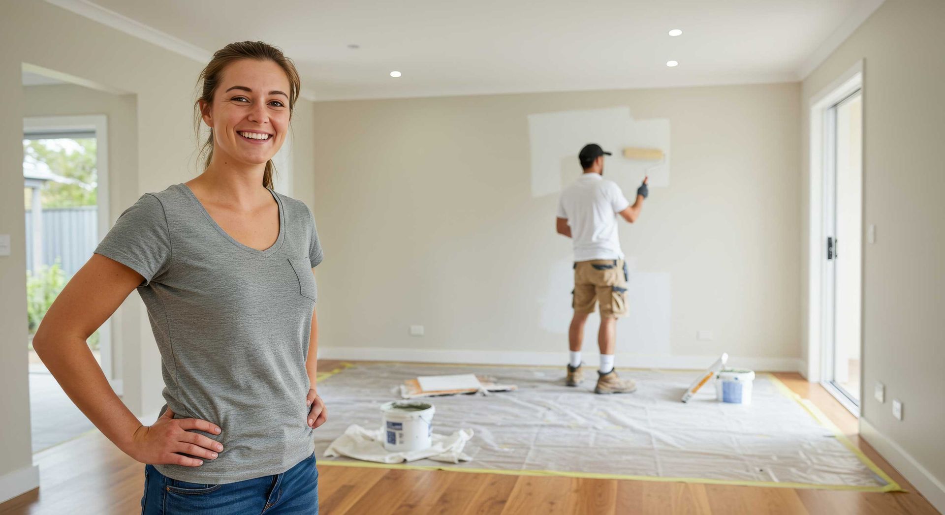 Freshly Painted Living Room Walls in Hervey Bay