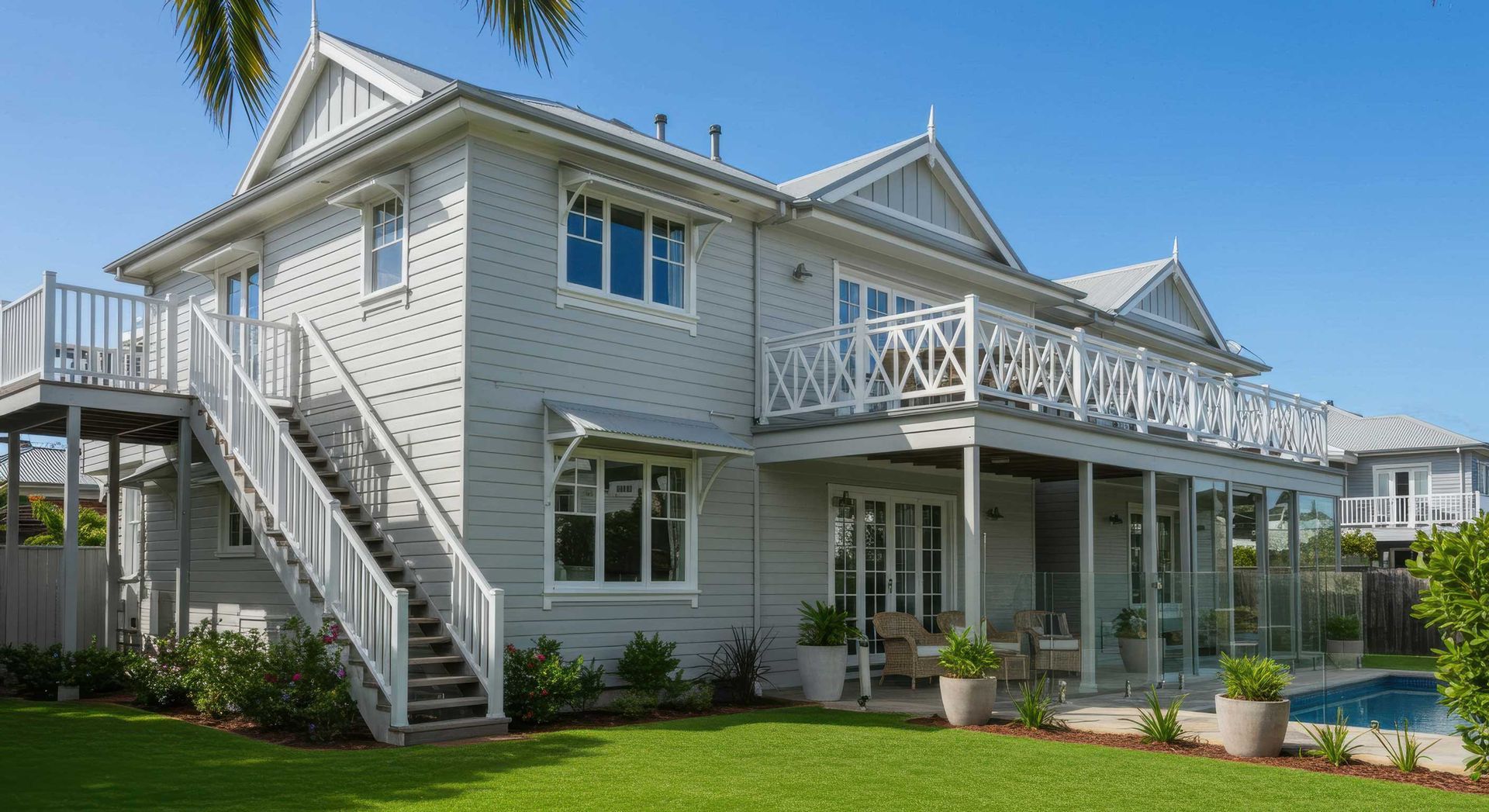 Two-Storey Home Painted in Warm Neutrals in Hervey Bay