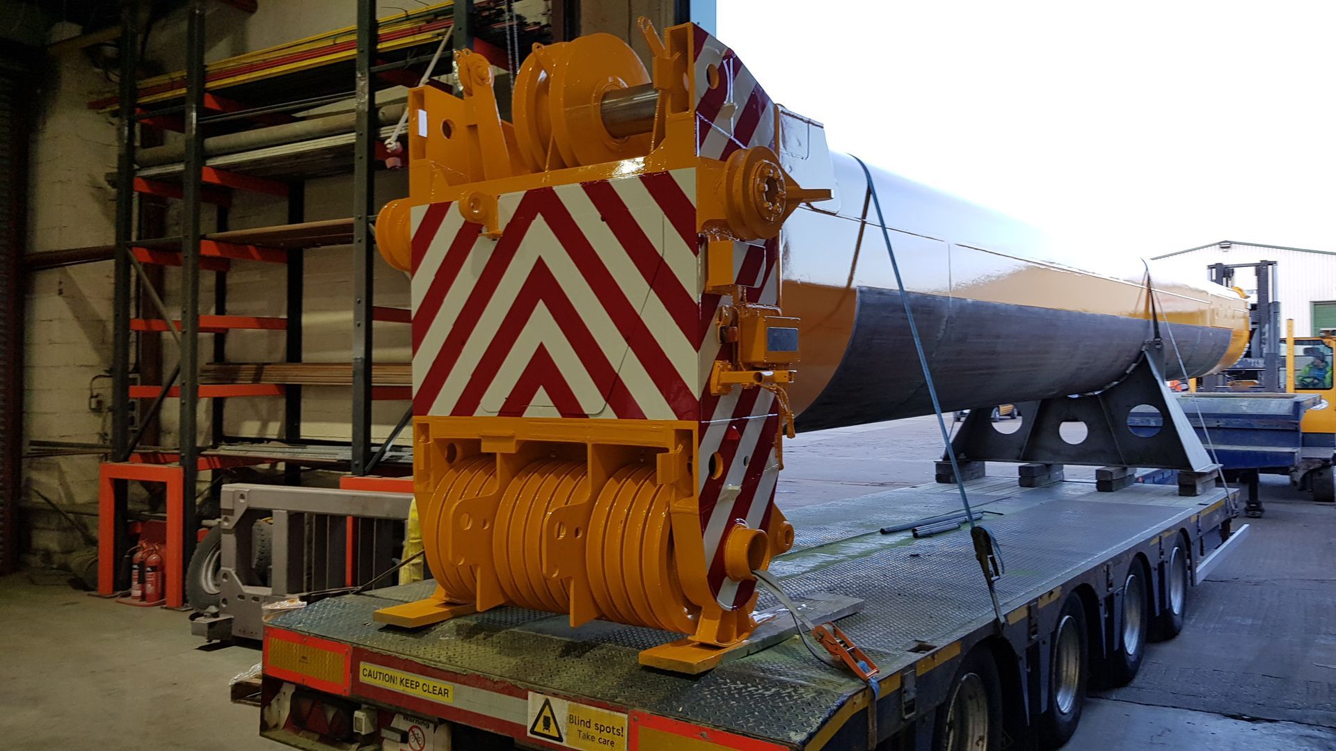 Painting the crane boom