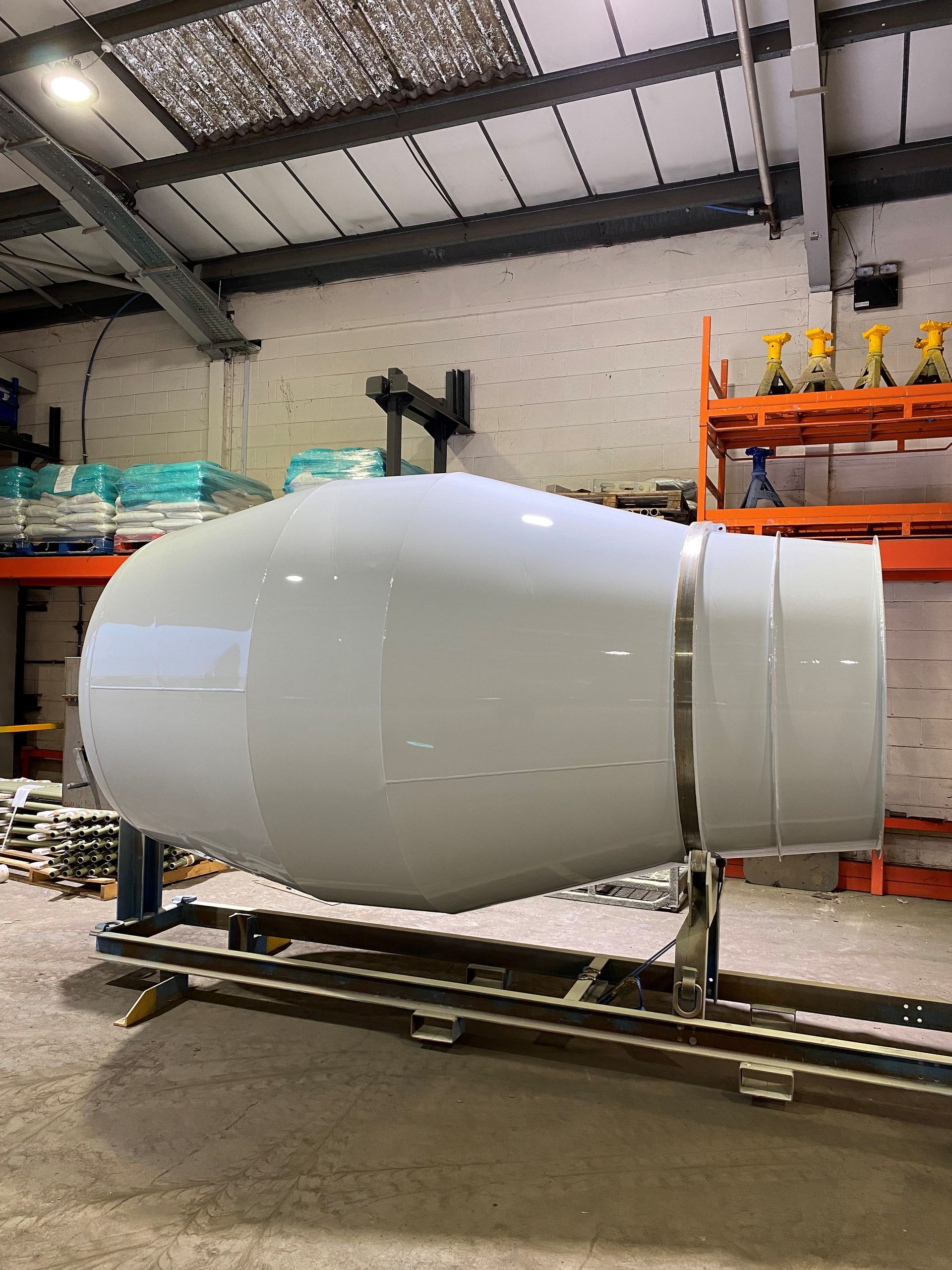 Painting the concrete barrel
