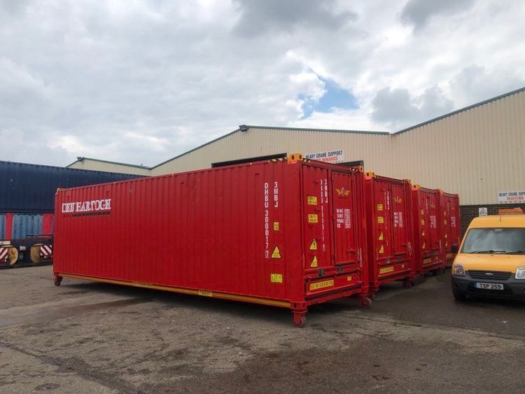 Spraying the containers