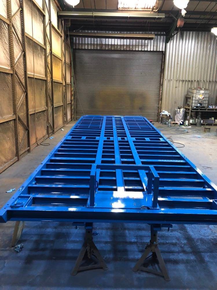 Spraying the trailer