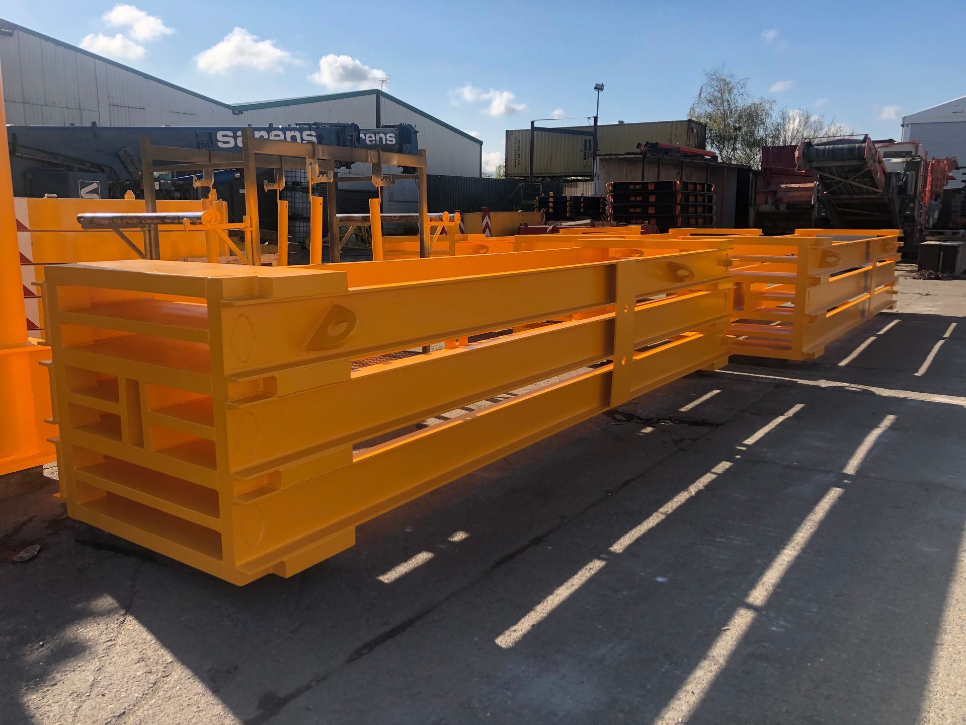 Spraying steel construction