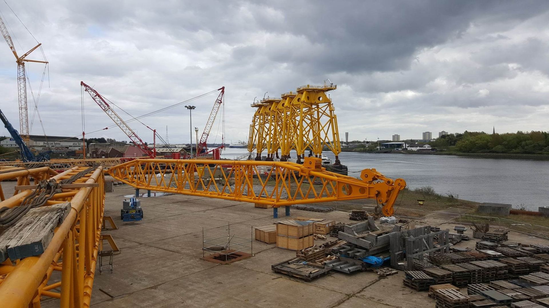 Painting the crane