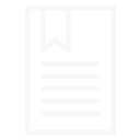 A line drawing of a piece of paper with a bookmark on it.