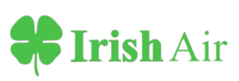 The logo for Irish Air has a green clover on it