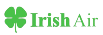 The logo for Irish Air has a green clover on it