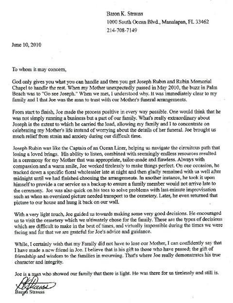 Scanned letter page with typed black text on white paper, dated June 20, 2018.