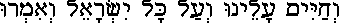 Hebrew text in black on a white background, cropped from a line of scripture-like writing