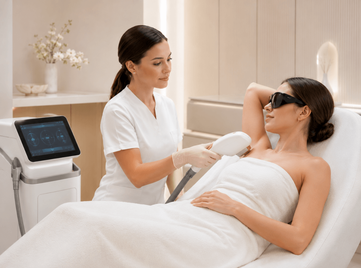 SHR and IPL hair removal treatment