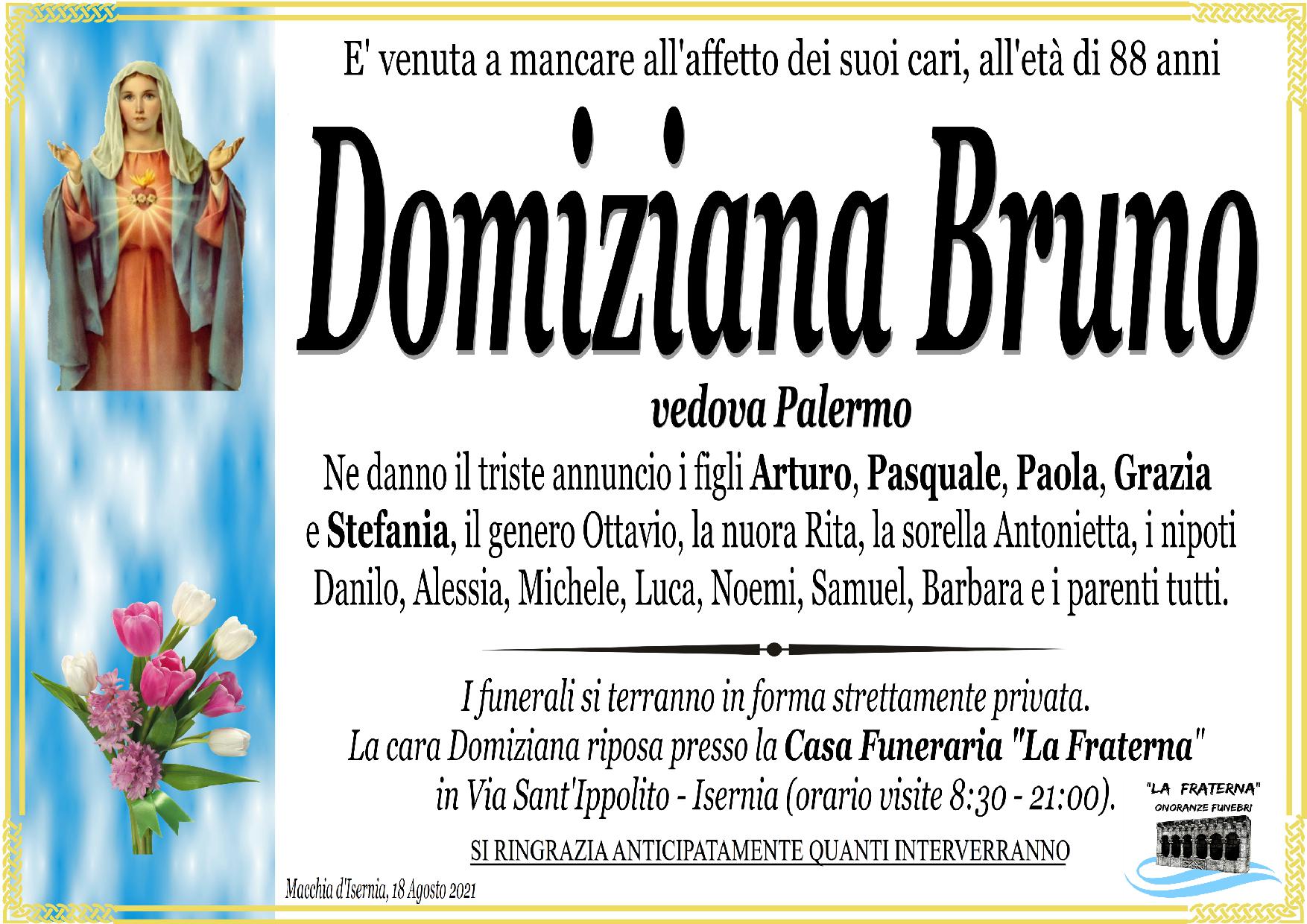necrologio DOMIZIANA BRUNO