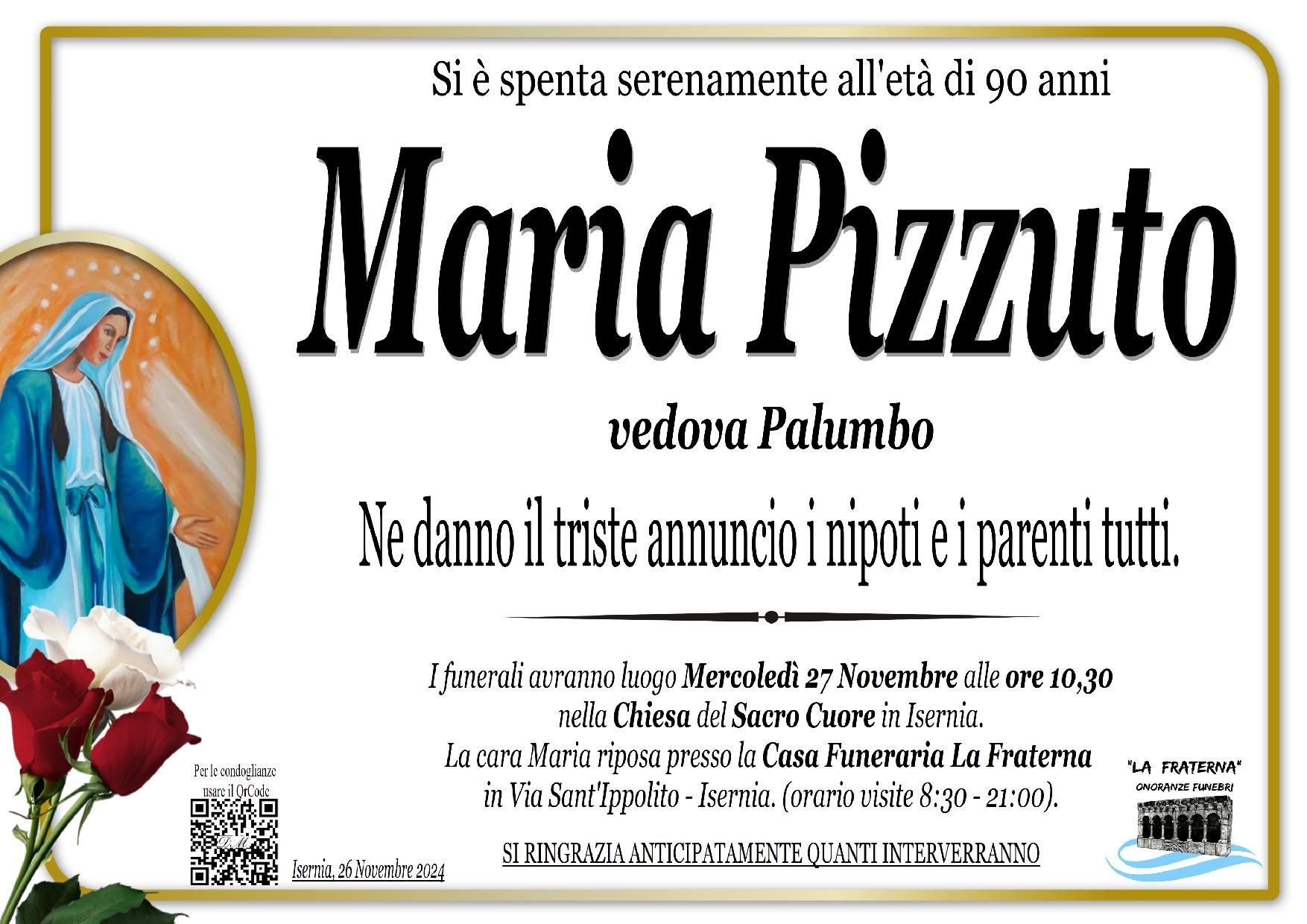 necrologio Maria Pizzuto