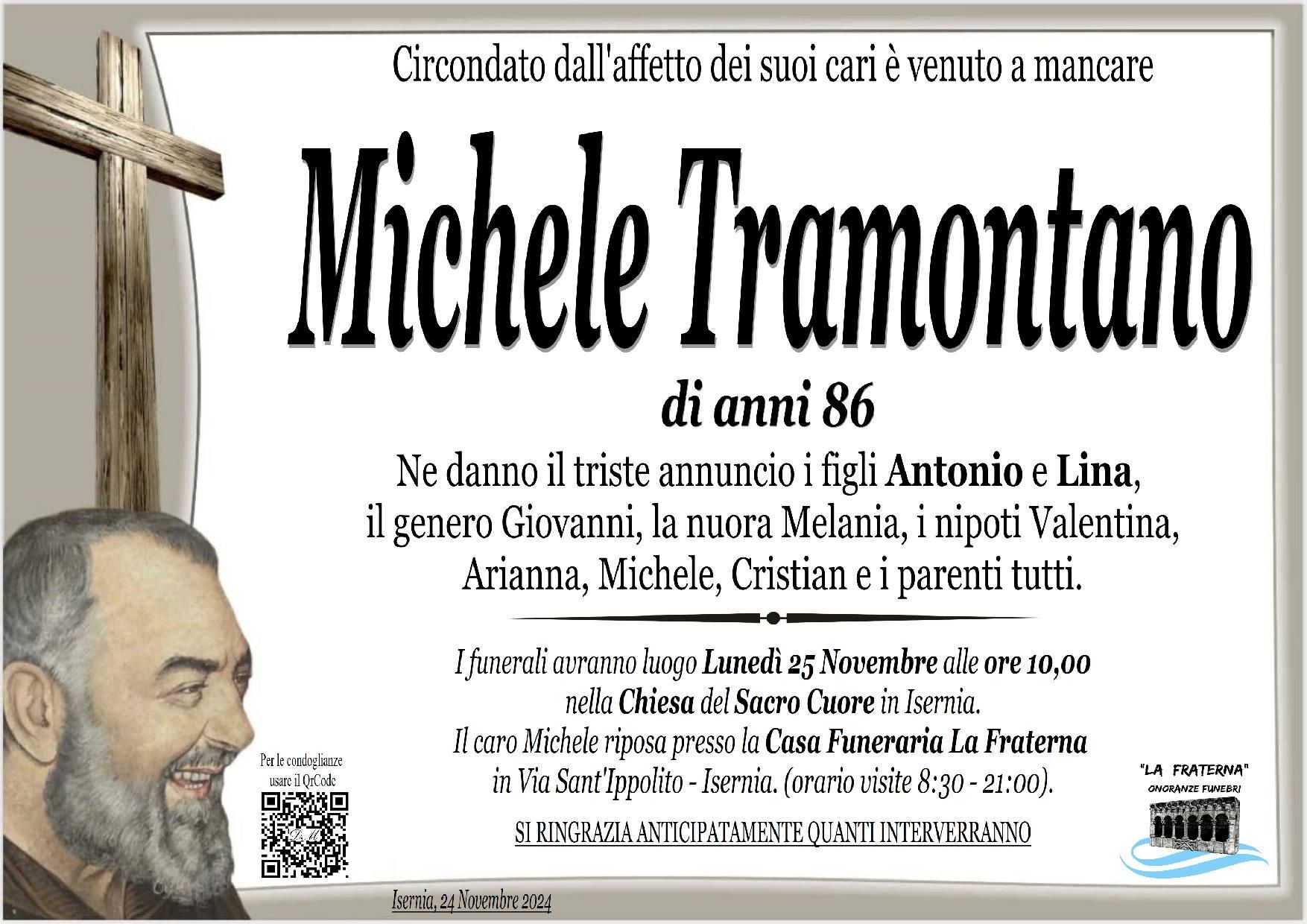 necrologio Michele Tramontano