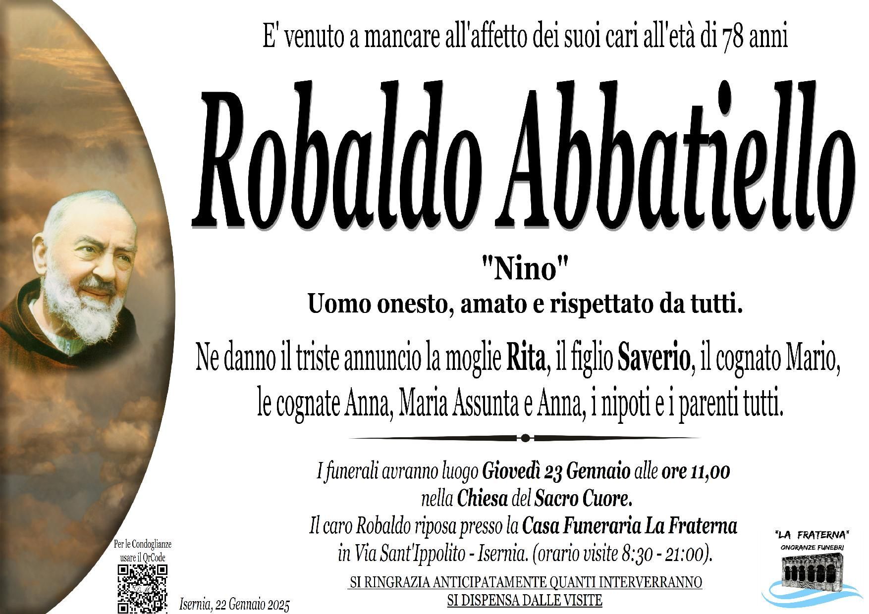 necrologio Robaldo Abbatiello
