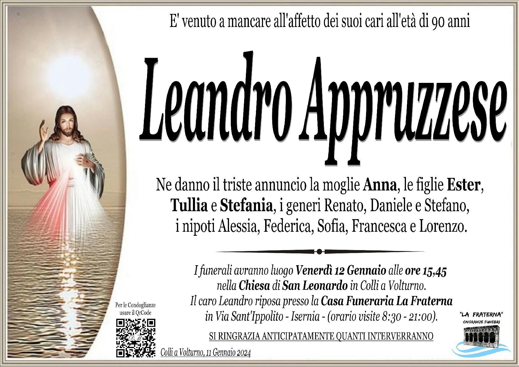 necrologio Leandro Appruzzese