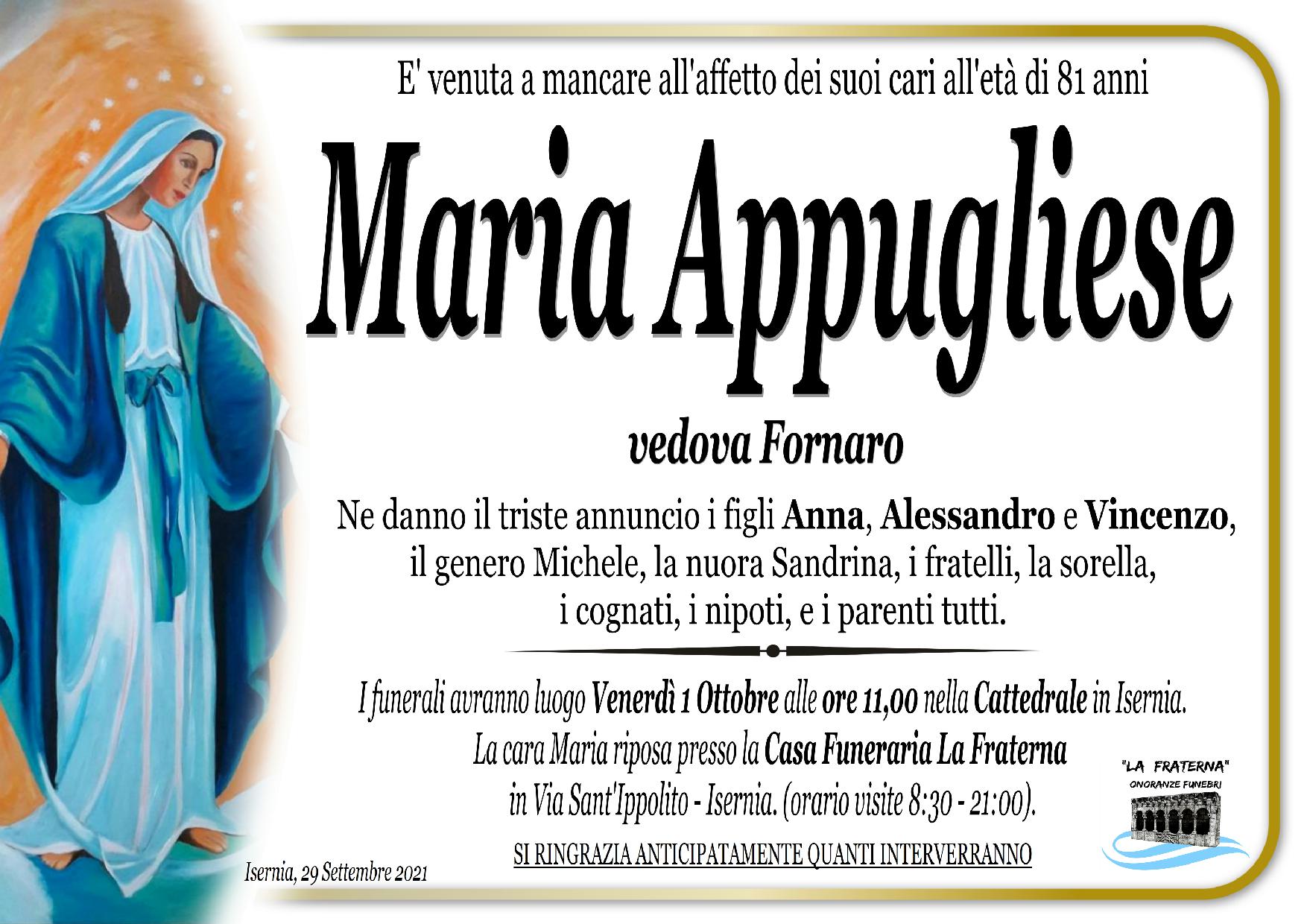 necrologio Maria Appugliese