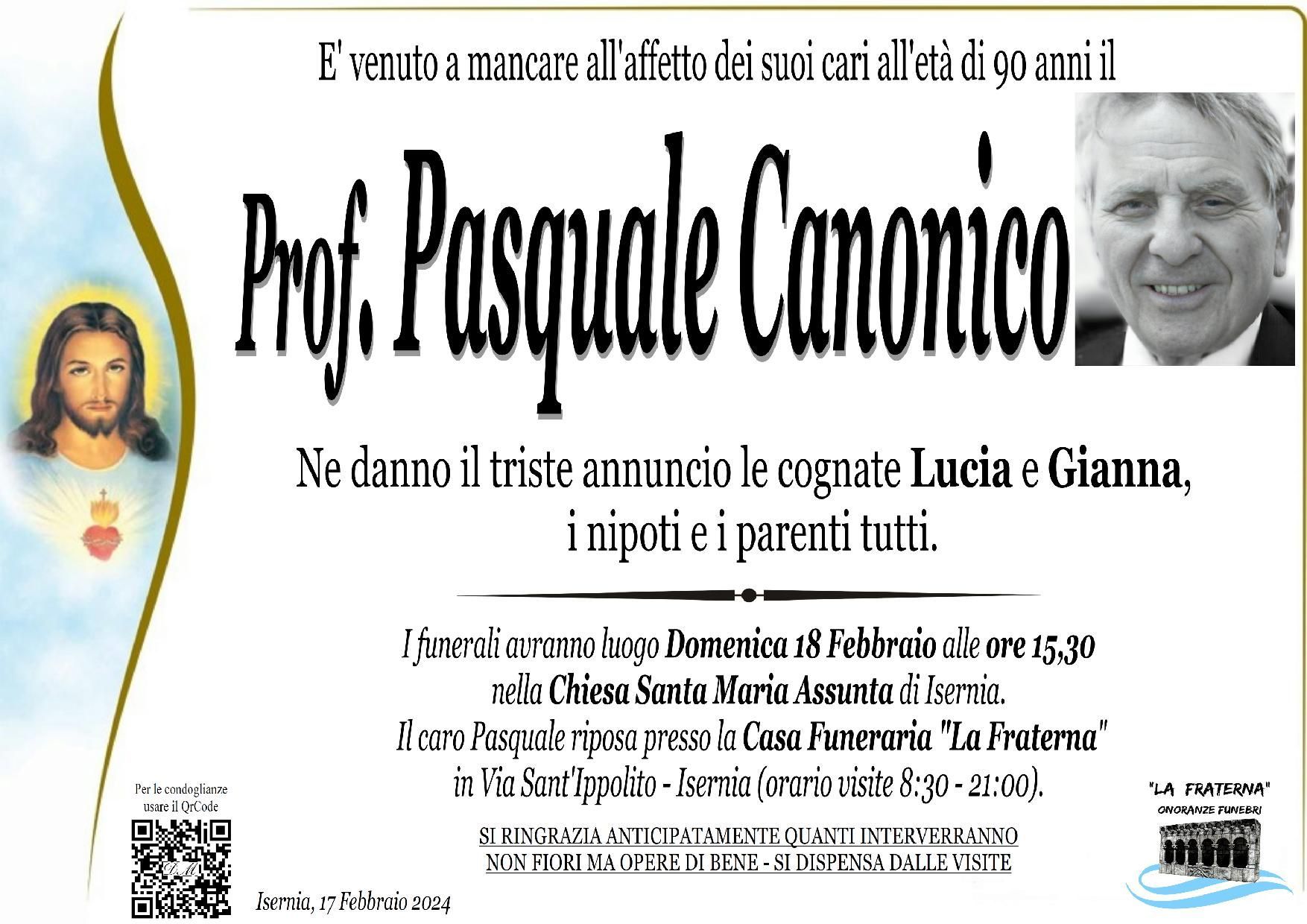 necrologio Pasquale Canonico