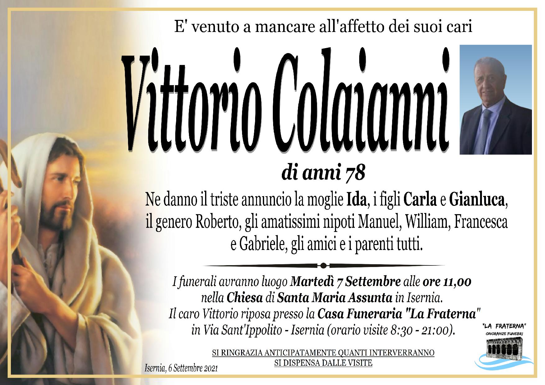 necrologio VITTORIO COLAIANNI