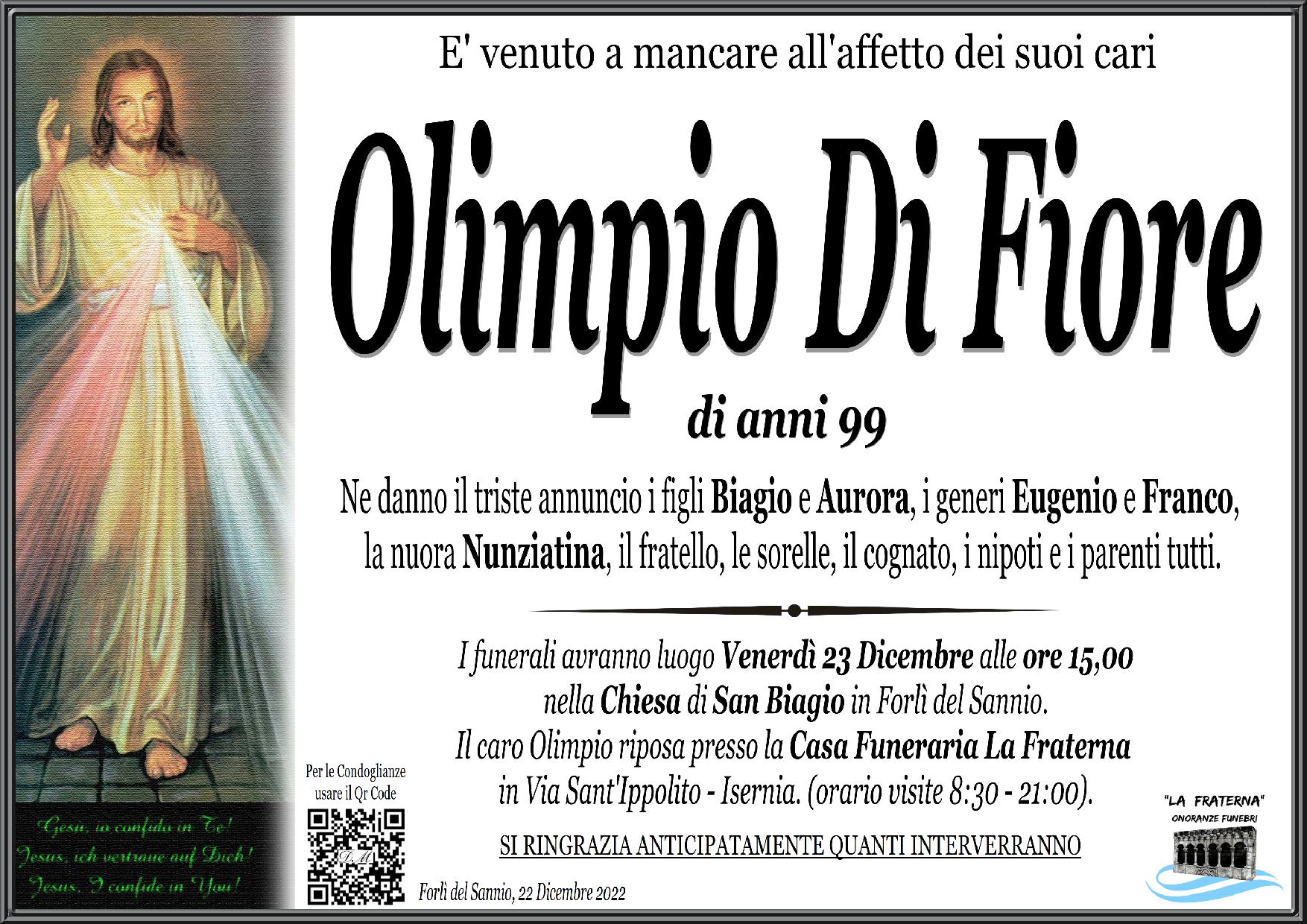 necrologio Olimpio Di Fiore