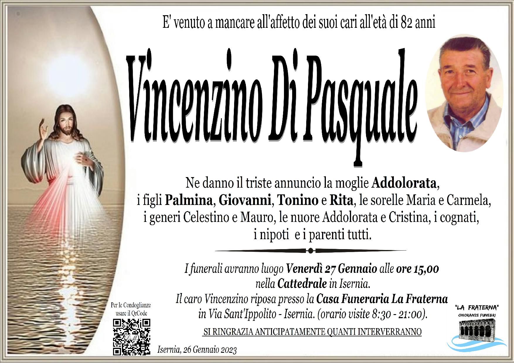 necrologio Vincenzino Di Pasquale